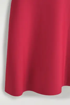 ROBE COURTE TRAPÈZE EN NÉOPRÈNE - ROUGE — photo 5