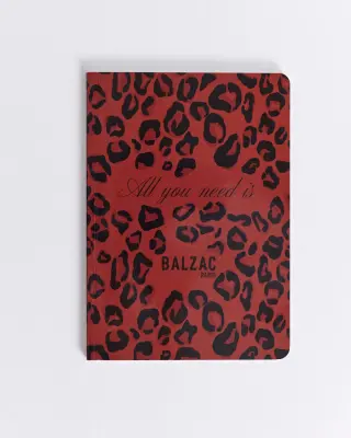 Carnet A5 léopard rouge All you need is — photo 1