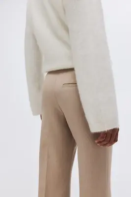 Pantalon évasé - Beige clair — photo 4