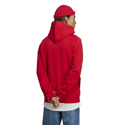 ADIDAS SWEAT CAPUCHE Rouge — photo 4