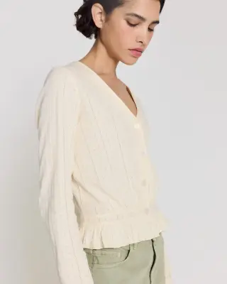 Cardigan Noelie crème — photo 1