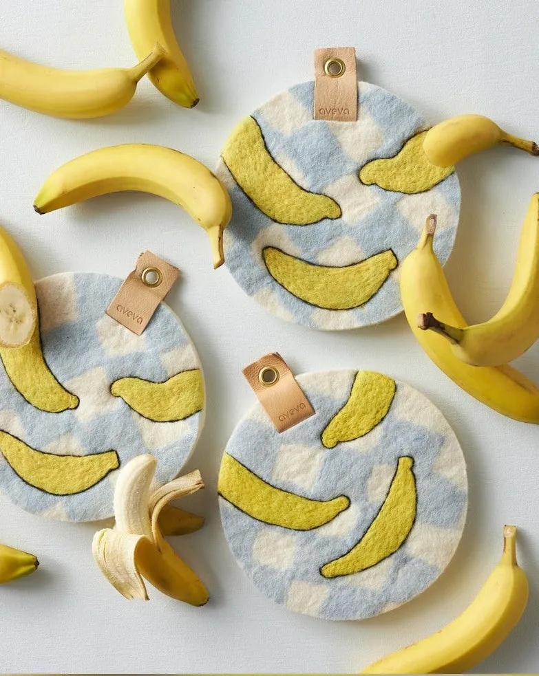 Dessous de plat Art Bananas en laine 21 cm – Aveva