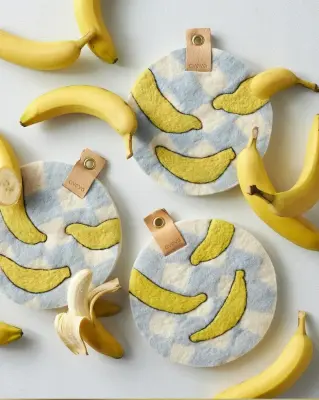 Dessous de plat Art Bananas en laine 21 cm – Aveva