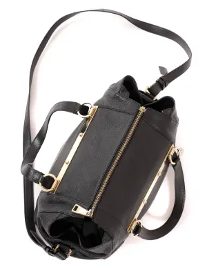 Sac à main BRIDGET en cuir grainé noir avec longue bandoulière Prix boutique 1495€ — photo 5