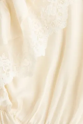 Blouse péplum volantée - Crème — photo 4