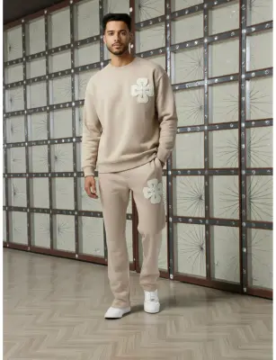 Ensemble Molleton Trèfle beige — photo 2