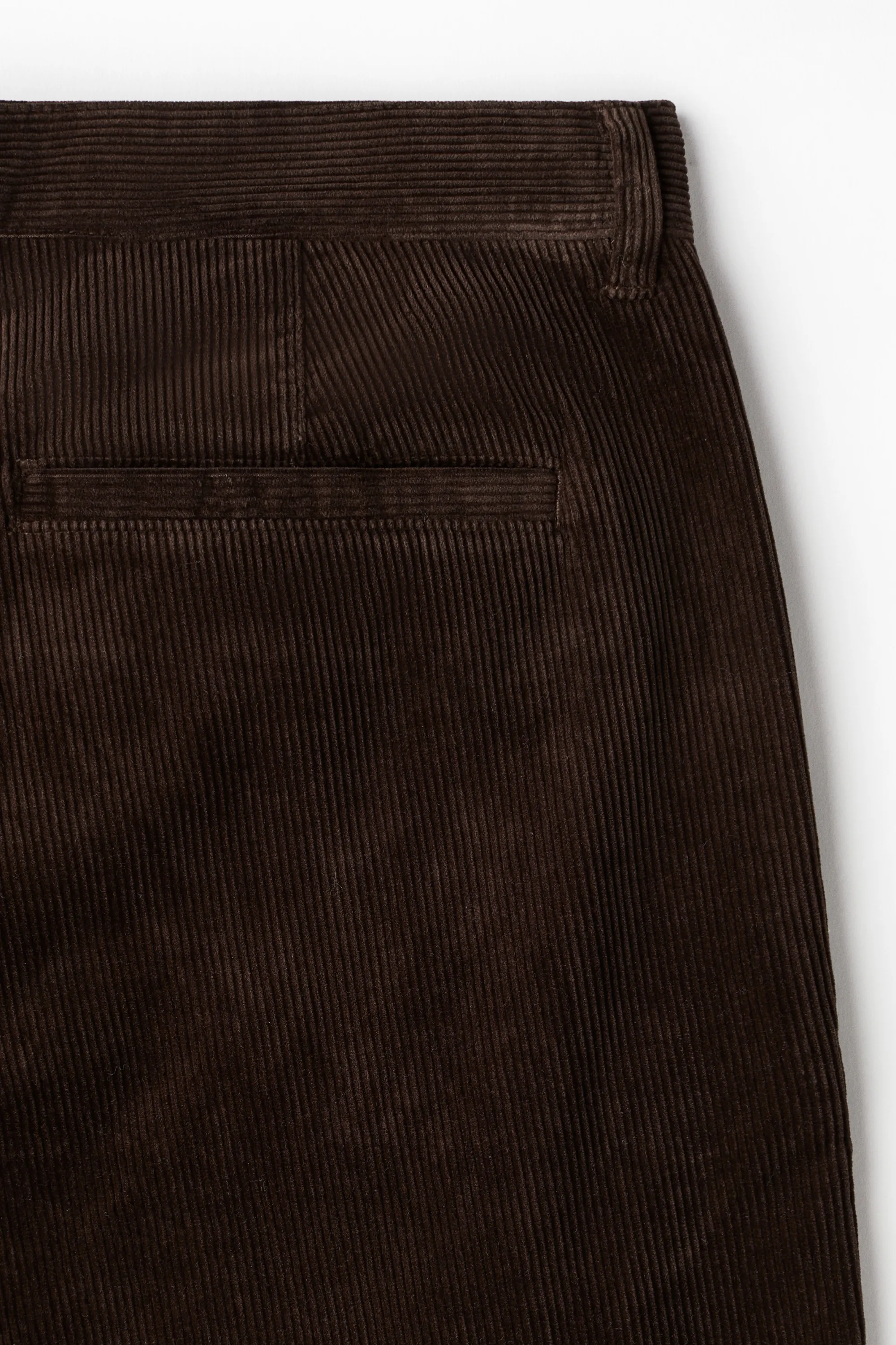 Pantalon Relaxed Fit en velours côtelé - Marron