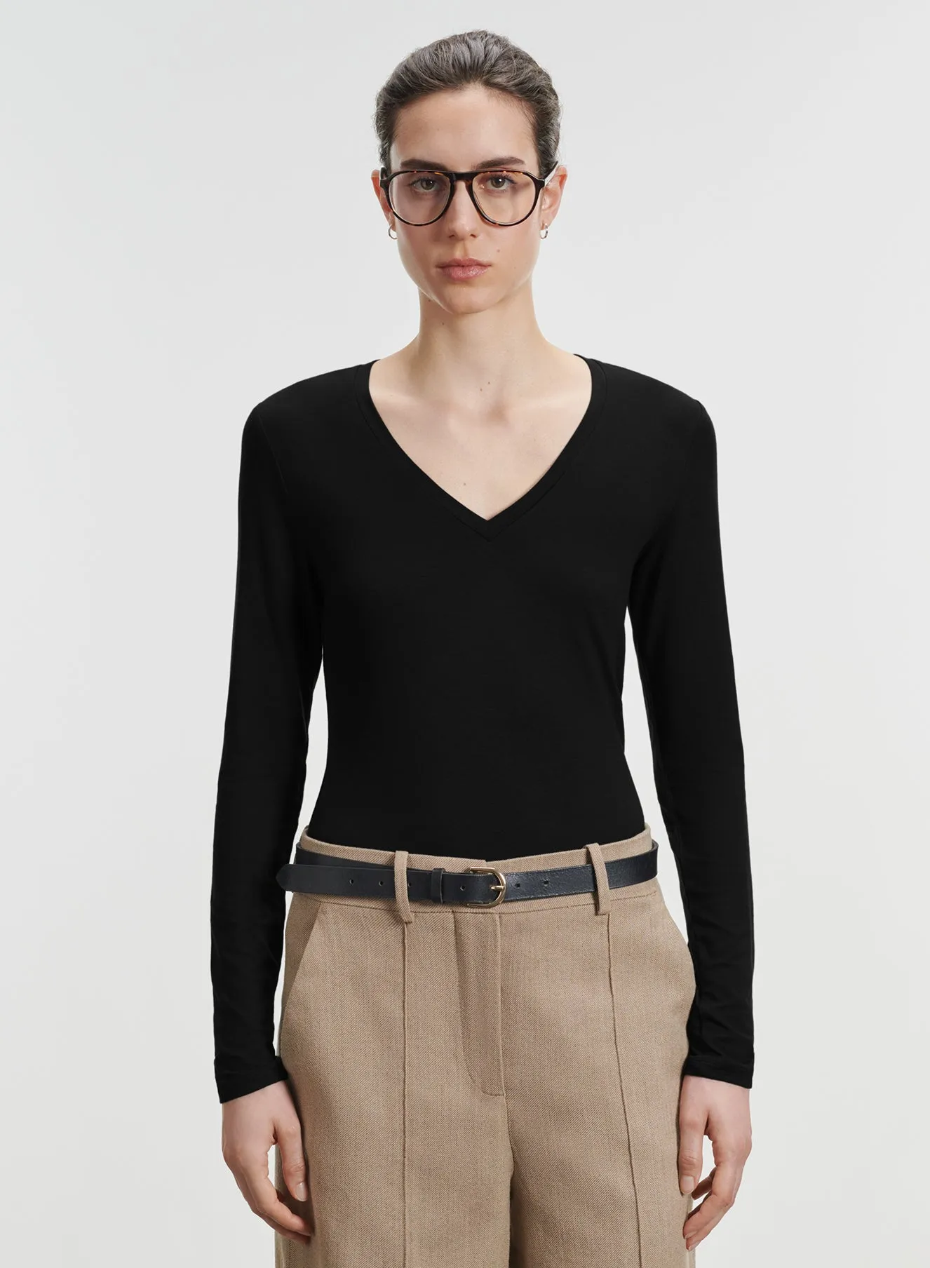 T-shirt en viscose et élasthanne