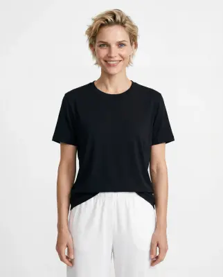 T-shirt en coton organique et soie