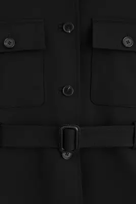 VESTE PÉPLUM CEINTURÉE - NOIR — photo 2