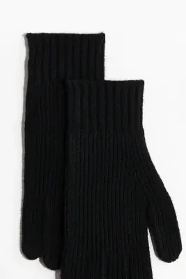 Gants en maille - Noir — photo 2