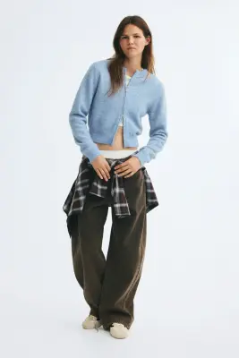 Gilet zippé - Bleu clair chiné — photo 2