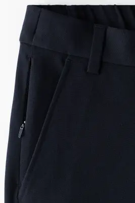 Chino Slim Fit Four-way Stretch - Bleu marine — photo 5
