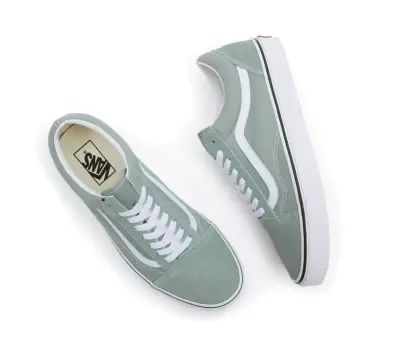 VANS SLIP ON DAMIER Blanc Vert — photo 5
