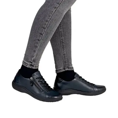 Baskets Remonte D1E03-14 Bleues - Cuir Lacets Grande Pointure Femme — photo 5