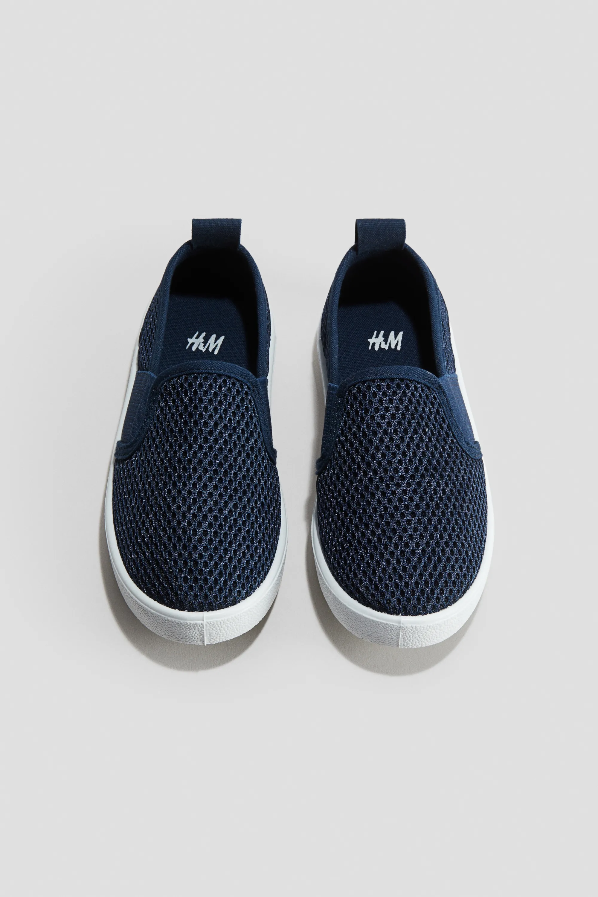 Sneakers slip-on en mesh - Bleu marine