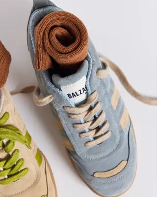 Baskets Quinn bleu et beige — photo 2