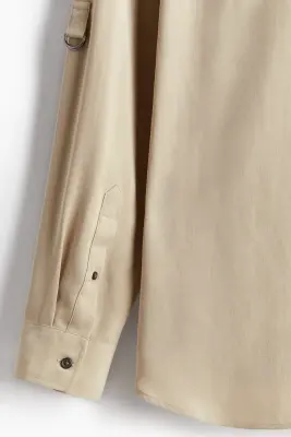 Chemise Regular Fit en lyocell - Beige — photo 2