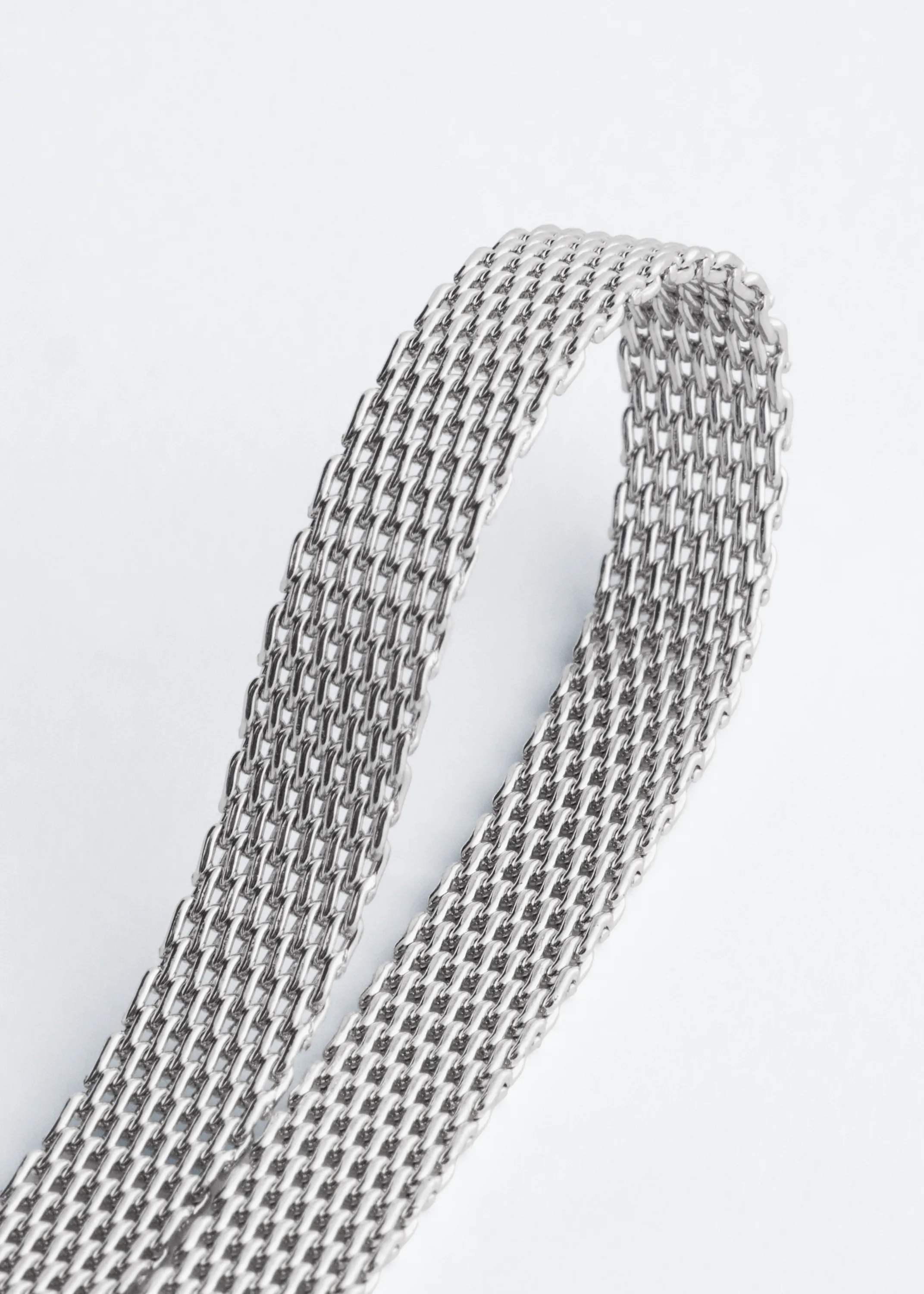 Collier en chaîne plate - Argenté