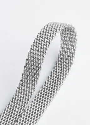 Collier en chaîne plate - Argenté — photo 1