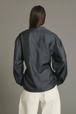 BLOUSE JENNY GRIS ANTHRACITE — photo 4