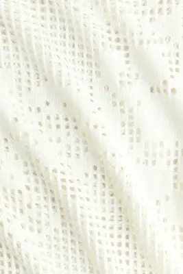 Robe façon crochet avec motifs - Crème — photo 3