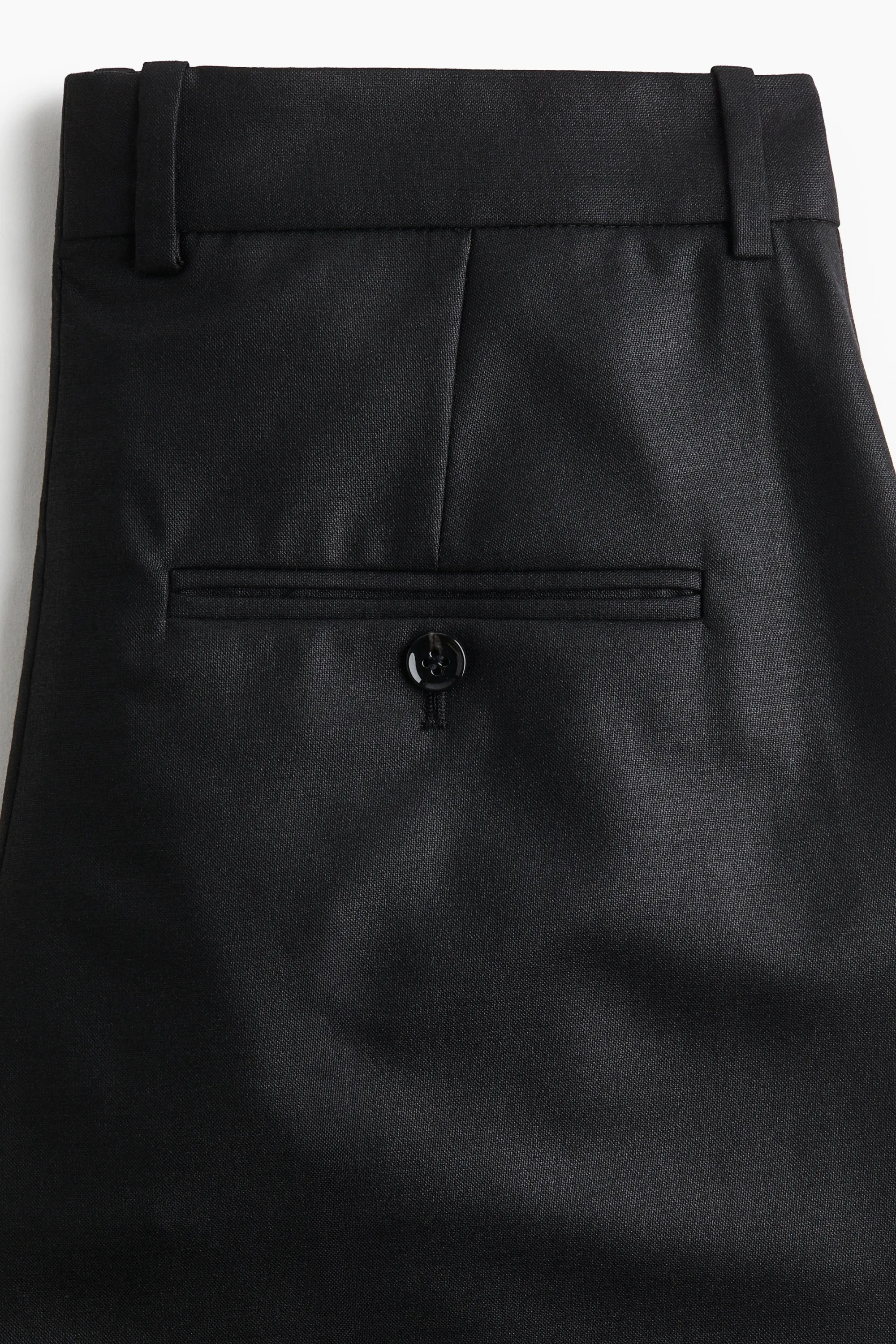 Pantalon à fermeture croisée en laine mélangée - Noir