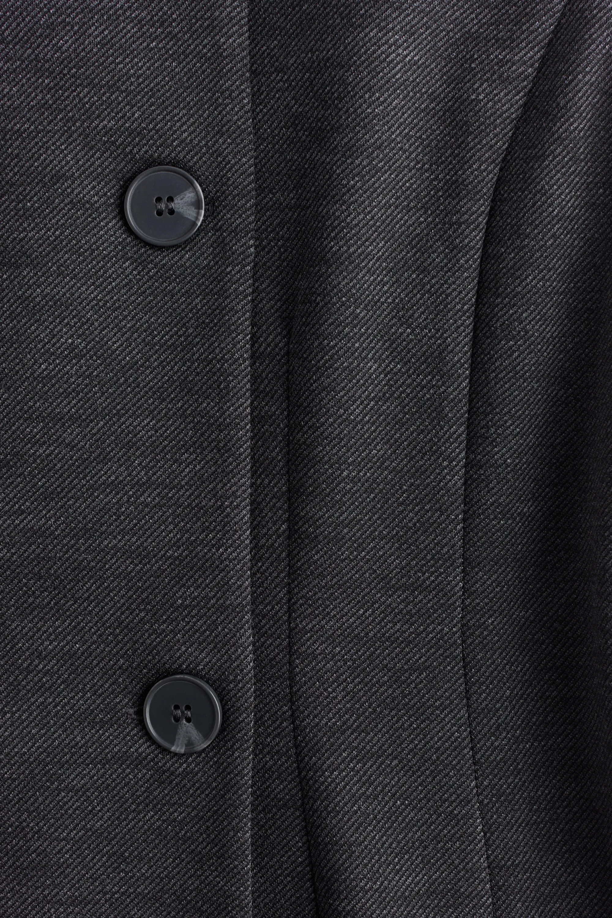 Gilet sans manches à fermeture croisée - Gris foncé chiné