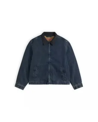 Castro Full Zip Lined Jacket Dark Blue Black — photo 1