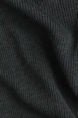 Pantalon en maille côtelée - Noir — photo 4