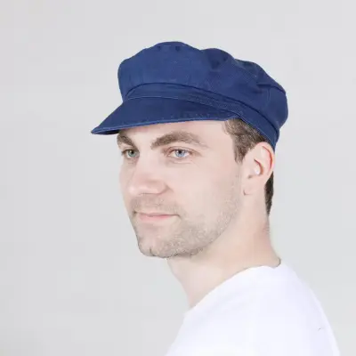 Casquette de travail en coton biologique 1G/48 - Navy — photo 2