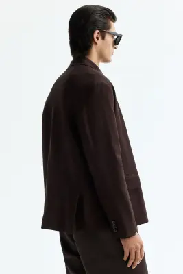Veste Relaxed Fit - Marron foncé — photo 3