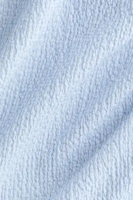 Robe froissée à mancherons - Bleu clair — photo 3