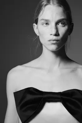 Robe bandeau avec nœud devant - Blanc — photo 4
