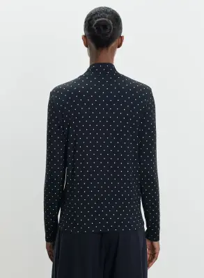 T-shirt en viscose et élasthanne à pois — photo 2