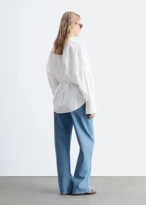 Chemise ajustée en coton - Blanc — photo 5