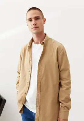 La chemise en flanelle - Camel — photo 4