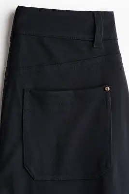 Pantalon évasé en twill - Bleu marine — photo 5