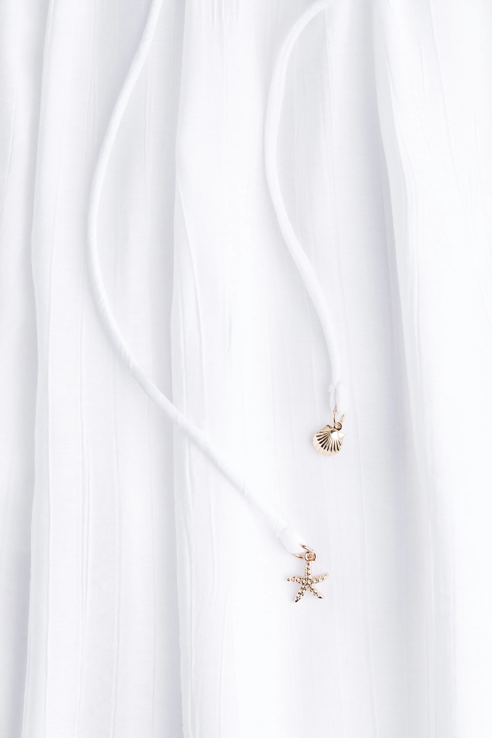 MAMA Robe avec cordons de serrage - Blanc
