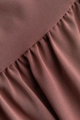 Draped jersey dress - Rose ancien foncé — photo 4