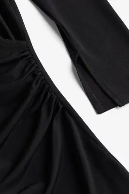 Robe chemise croisée - Noir — photo 1