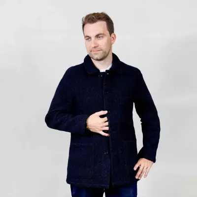 Veste en drap double-face laine 5F/4 - Drap navy — photo 1