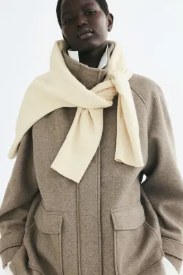 Manteau à col entonnoir - Taupe — photo 1