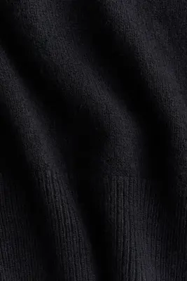 Pull oversize avec col cheminée - Noir — photo 4