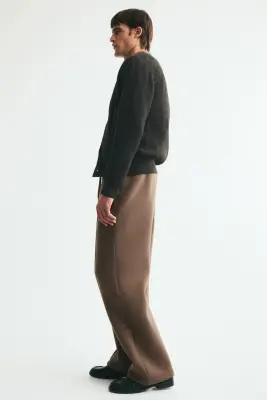 Pantalon jogger chic Relaxed Fit - Taupe foncé — photo 4