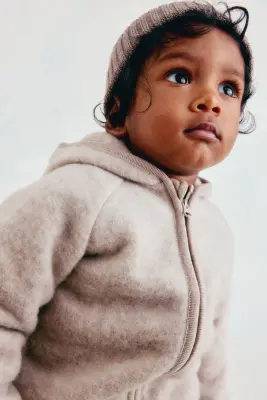 Gilet en polaire de laine mélangée - Beige clair — photo 1