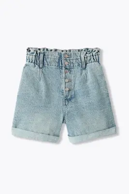 Short en jean braguette bouton — photo 1