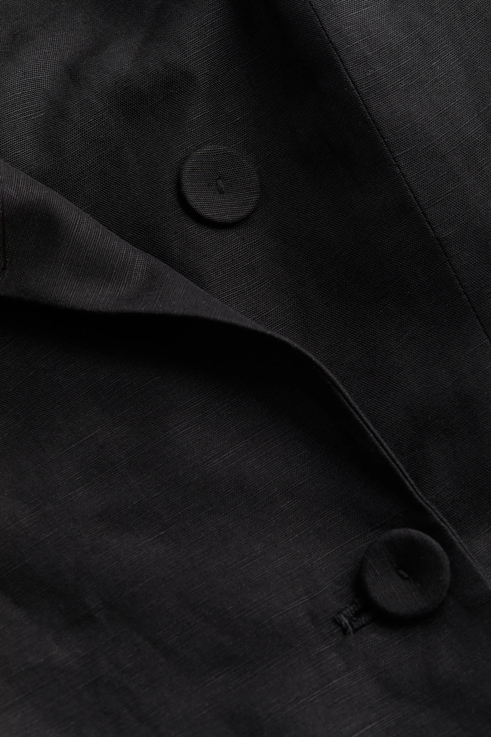 Robe blazer dos nu en lin mélangé - Noir