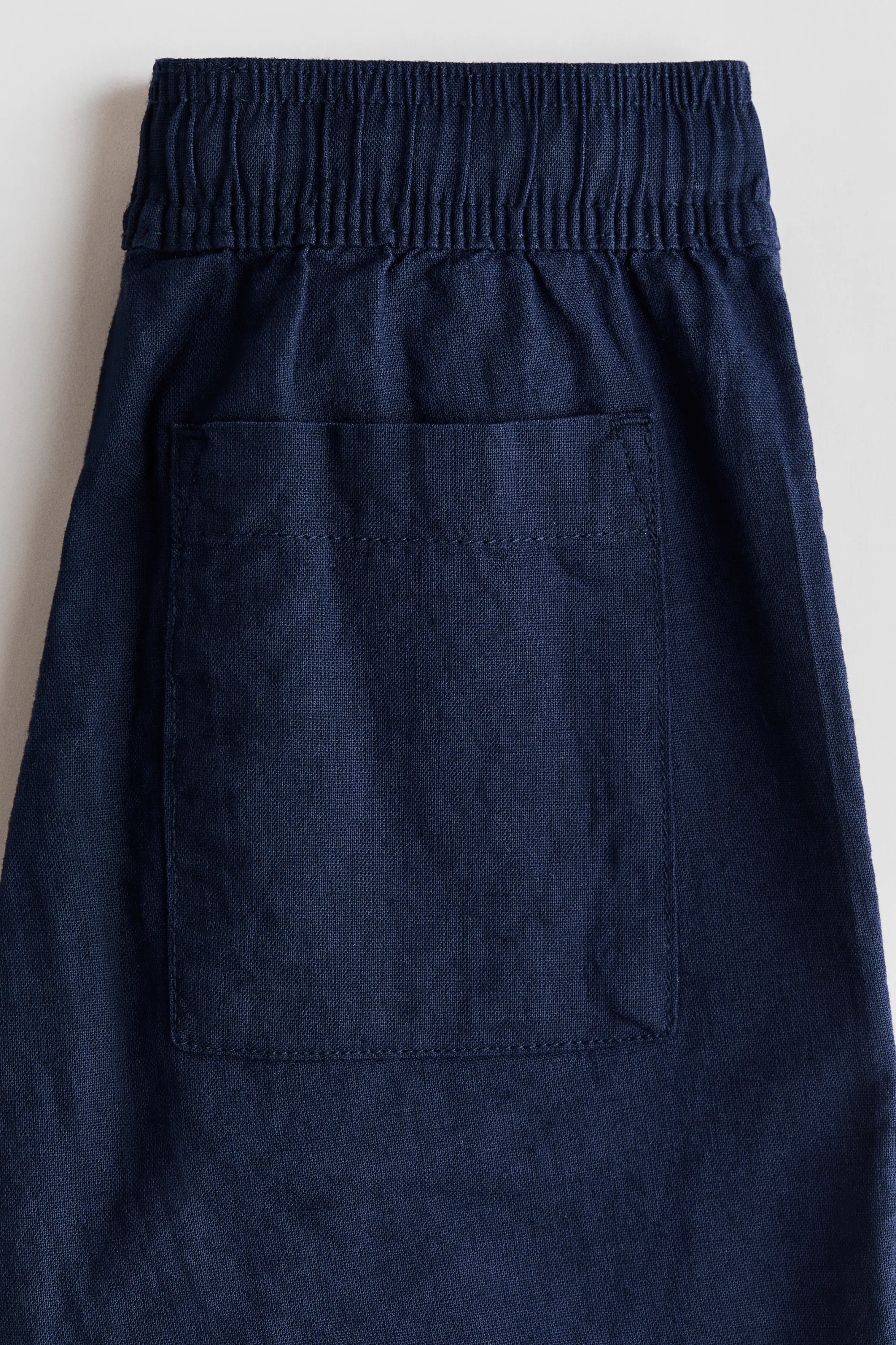 Short en lin mélangé - Bleu marine