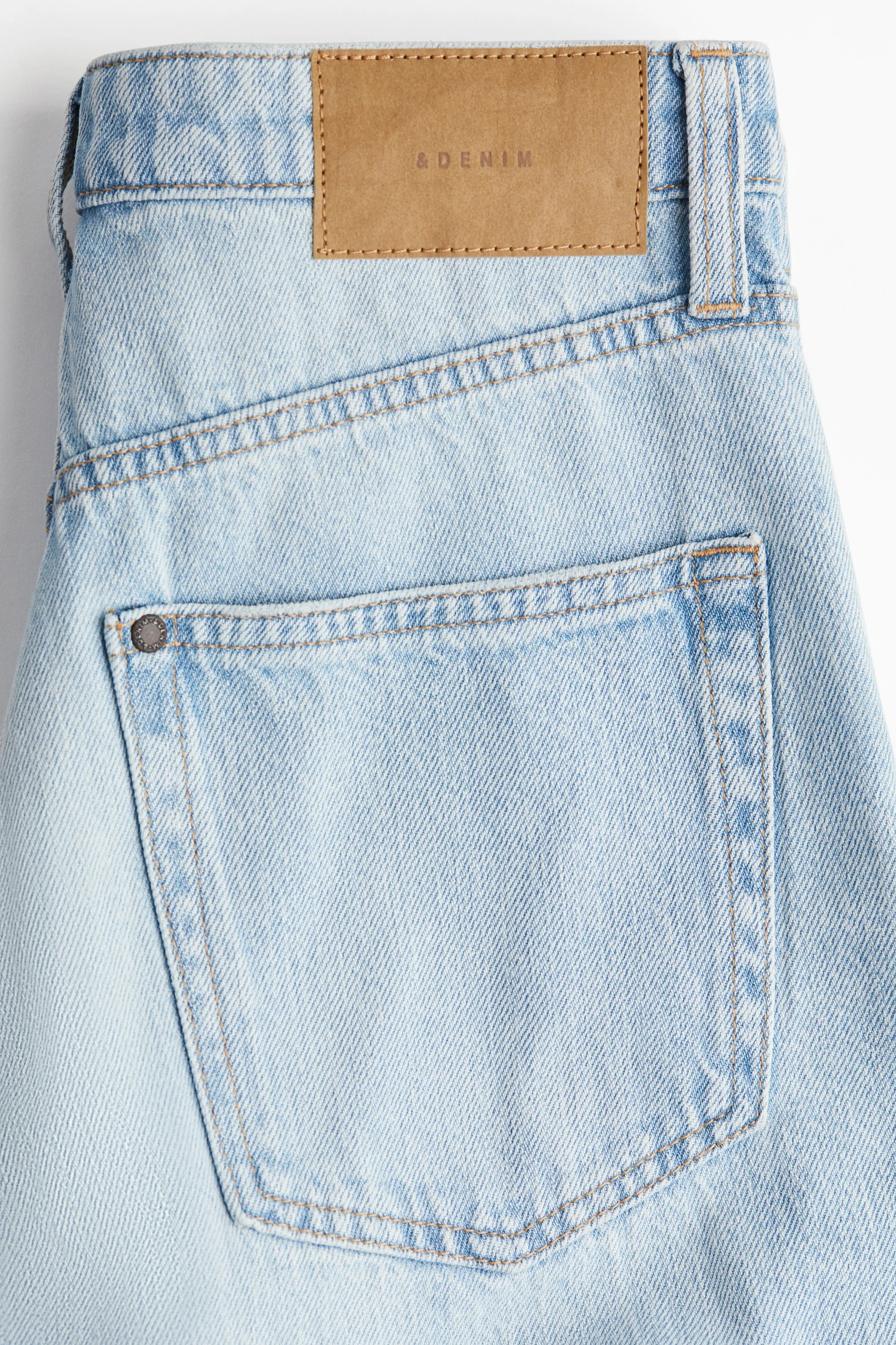 Petite Length Wide Ultra High Jeans - Bleu denim clair